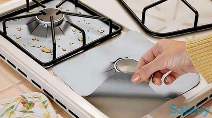 Фольга для плиты одноразовая с отверстием посередине, фотография 1