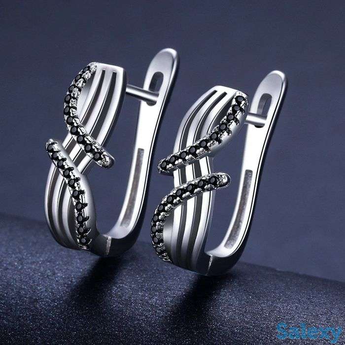 Серебряные серьги из серебра 925 пробы, фотография 3