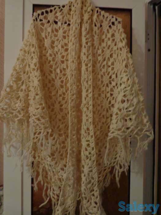 Новая ажурная вязанная шаль., фотография 1