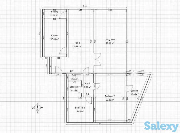 Продается 4-комнатная квартира, 4/8/9 на Ц-12. Площадь 110 м²,обстановка, фотография 8