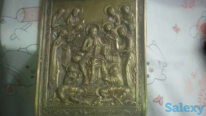 икона 15.века .позолоченная  из ЛИТВЫ германии .12 .апостолов, фотография 6