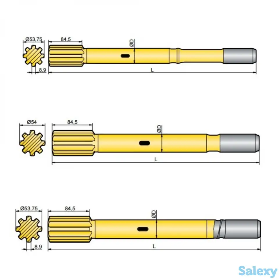Хвостовик аналог Atlas Copco COP 1550, COP 1550, COP 1638, COP 1838, COP 2238, фотография 1