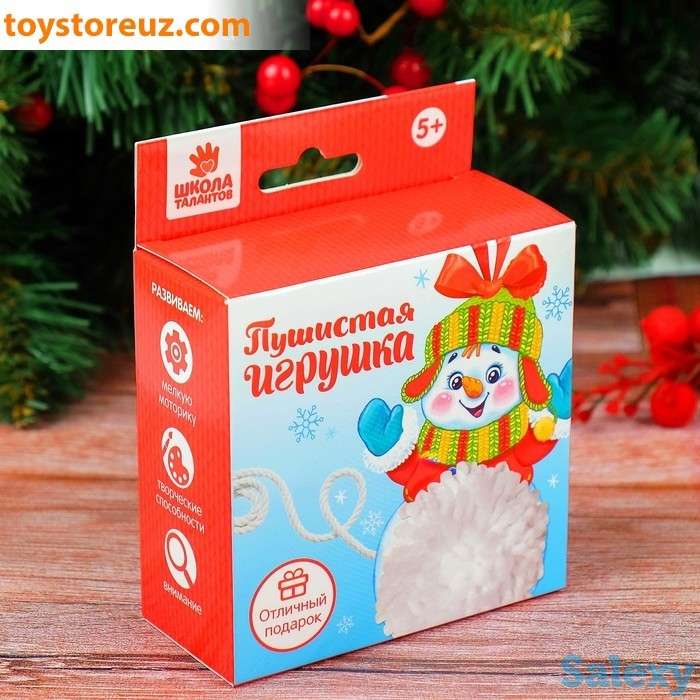 Елочная игрушка из помпона 