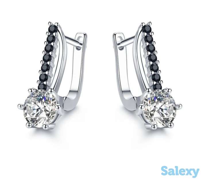 Сережки из серебра 925 пробы, фотография 1