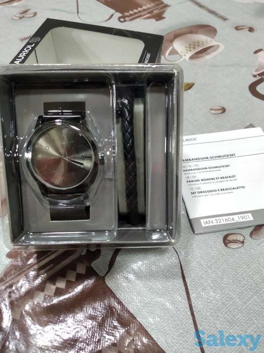 Немецкий бренд Ауриол мужские кварцевые часы ударопрочные водонепроницаемые, фотография 6