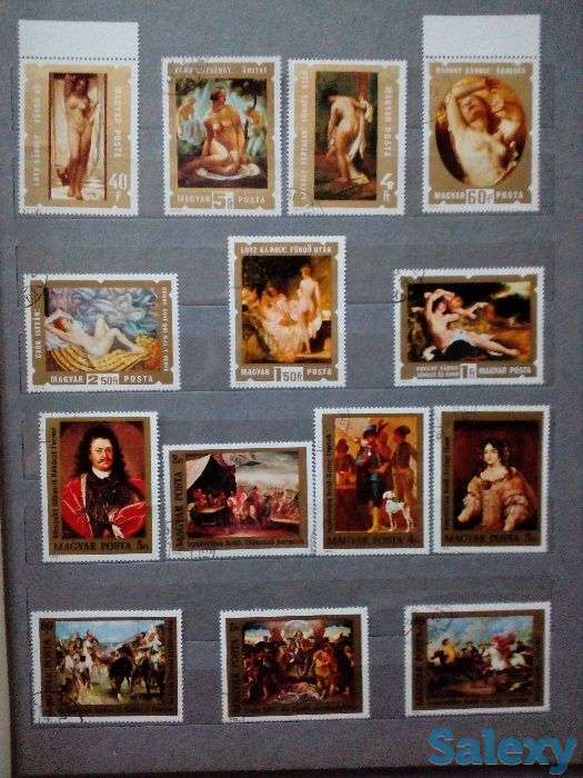 большая коллекция марок спорт, живопись, космос, фотография 2