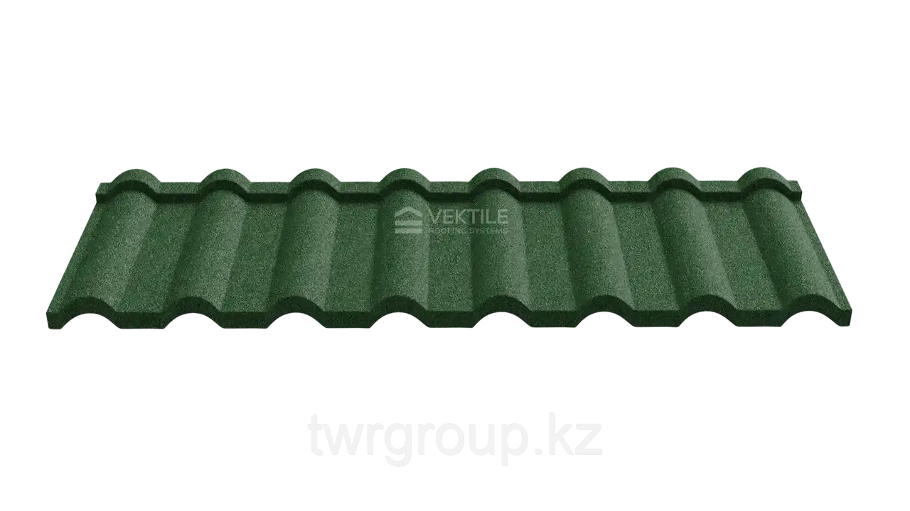 Композитная черепица Vektile, профиль Milano, Green, фотография 2