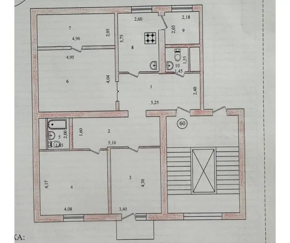 Спецплан 102 м2 Хумо Арена 3 ком. 34 с лифтом, фотография 6
