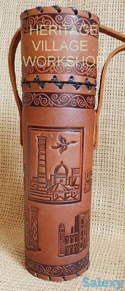 Кожаный тубус ручной работы., фотография 5