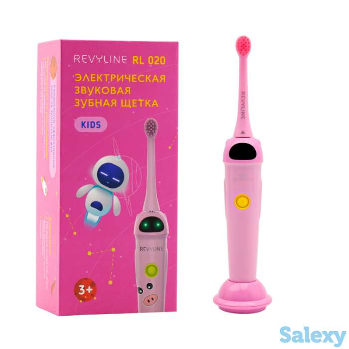 Звуковая щетка Revyline RL 020 Kids Pink с 2 режимами, фотография 1