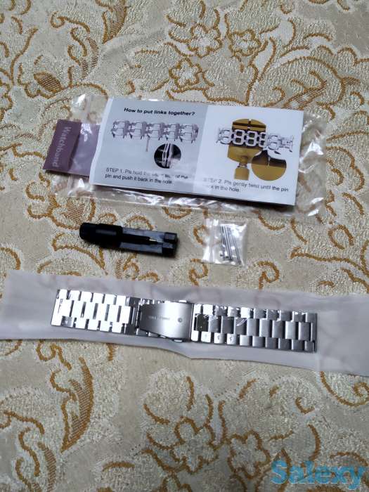 Ремешки для часов новые из нержавеющей стали цвет silver, фотография 1