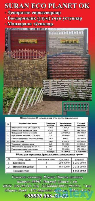 Еврозабор декоративный железобетонный., фотография 2