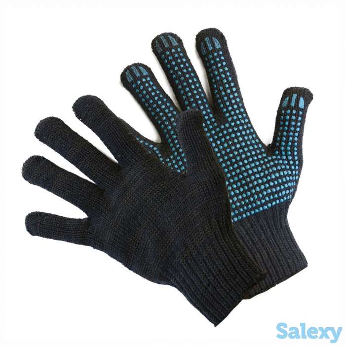 Перчатки вязанные хб 56 гр С ПВХ, фотография 2