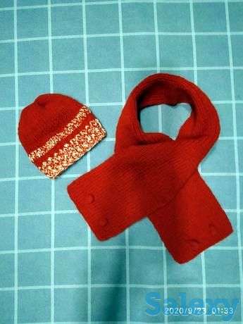 Вязаный шапка с шарфом., фотография 1
