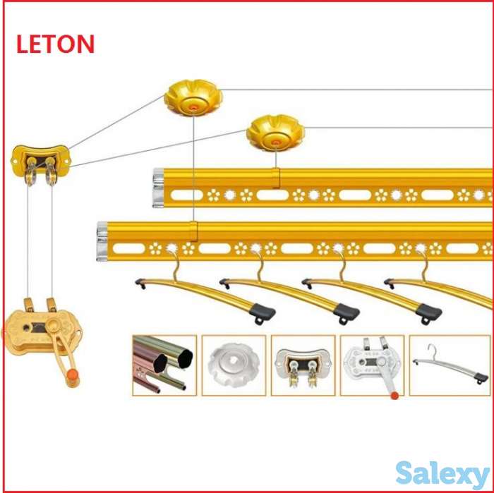 Manual clothes drying rack, фотография 6