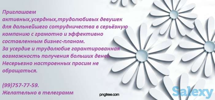 вариант подработки на дому для активных, общительных, коммуникабельных, желающих обучаться  девушек старше 20 ти лет, фотография 1
