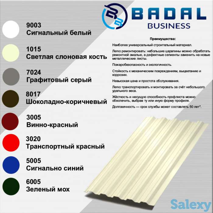 АКЦИЯ! Профнастил НС-35 ПЭ 0,45 мм, фотография 1