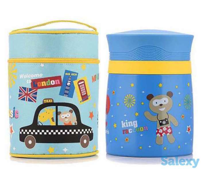 Термосы для еды . В комплект входят: чехол, ложка и вилка., фотография 1