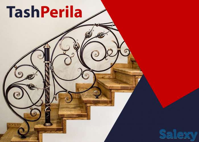 Перила из чёрного металла в ташкенте на заказ, фотография 12