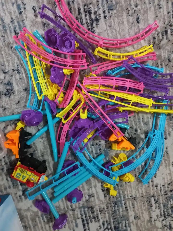 продам конструктор поезд и Американские горки, бу, фотография 1