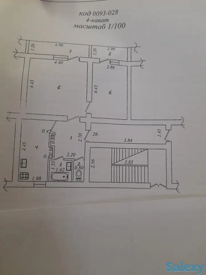 Продам большую 2-х ком. квартиру в Чирчике 10-м/р, фотография 1