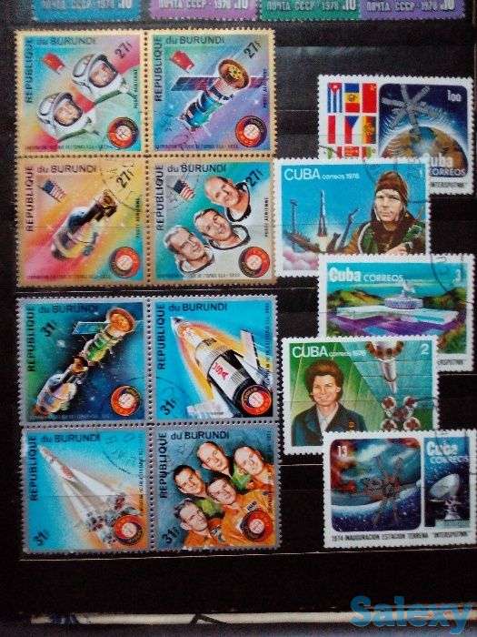 большая коллекция марок спорт, живопись, космос, фотография 4