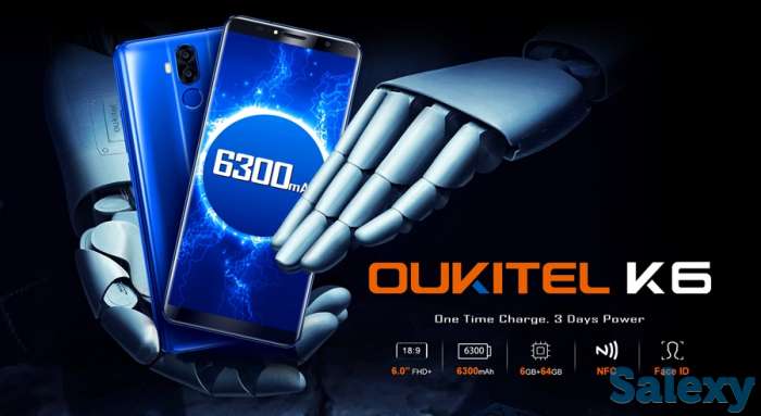 Продается Oukitel K6 (цвет синий) 6/64 ГБ, фотография 1