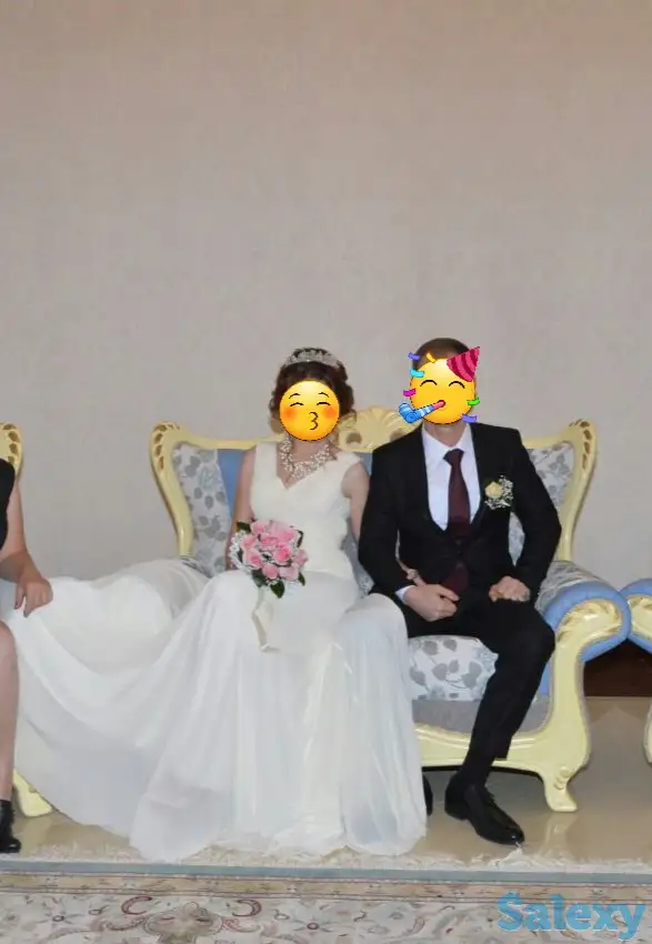 Продам свадебное платье б/у, один раз одетый, фотография 1