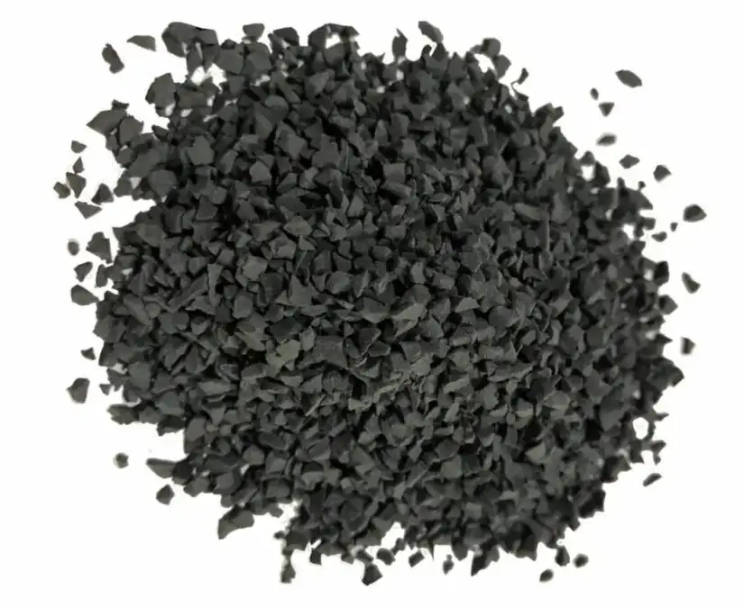 Резиновая крошка Фр.: 0-8 мм, Тип: стружка, Цв.: белый; бирюзовый; болотный; голубой..., фотография 1