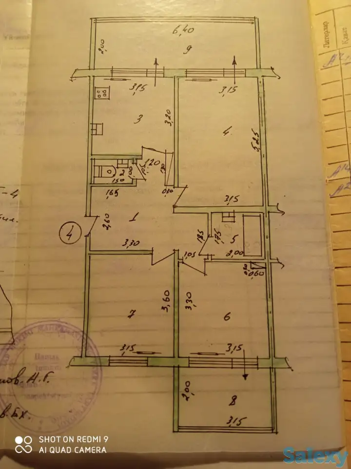 Большая 3х комнатная квартира, мирзо улугбека 5, яшнобадский район, фотография 2
