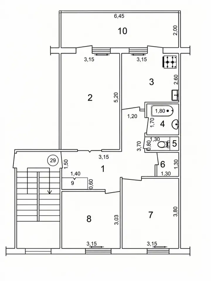 Продается  3/2/5  Ахмад Югнакий  78м собственник, фотография 10