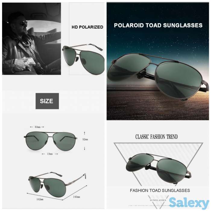 Мужские спортивные поляризационные очки для вождения солнцезащитные, фотография 4