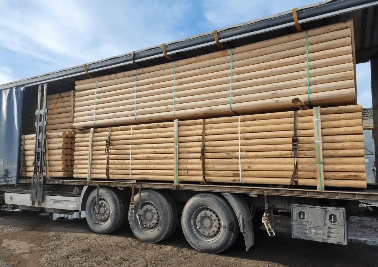 Производитель предлагает оцилиндрованное и окоренное бревно 10-16см без коры., фотография 4