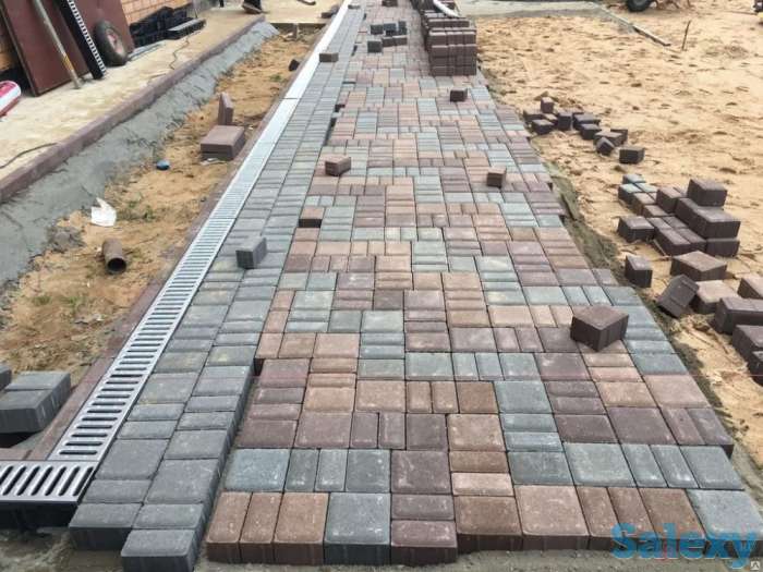 Укладка брусчатки тротуарной плитки под ключ, фотография 2
