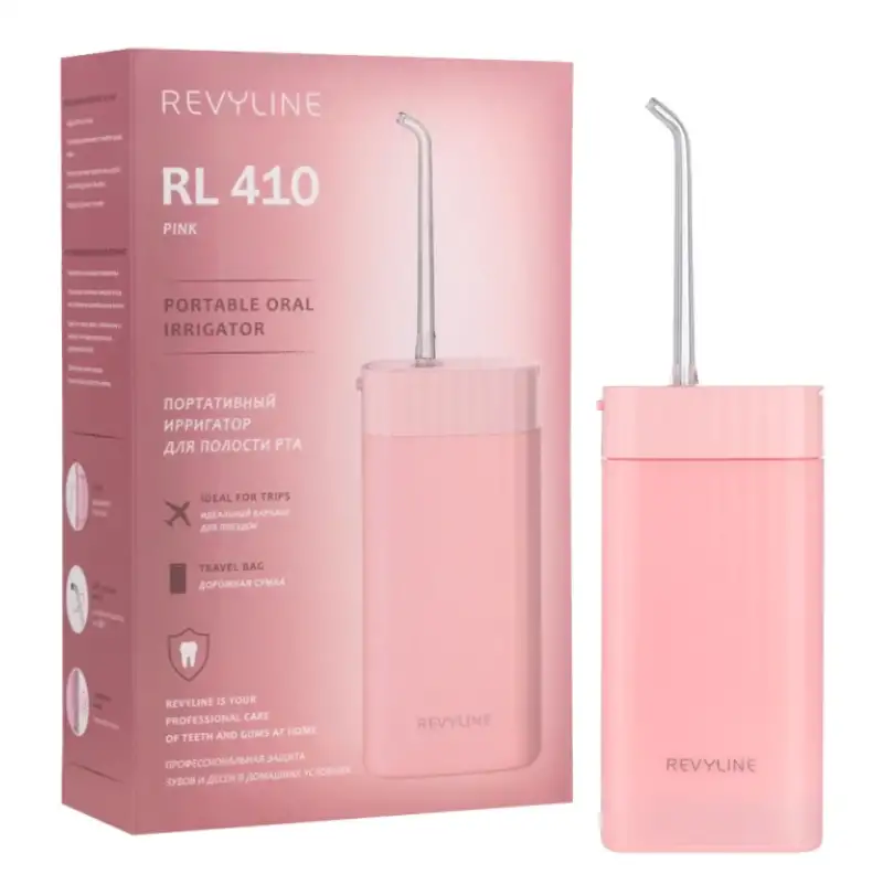 Ирригатор дорожный Revyline RL 410, розовый корпус, фотография 1