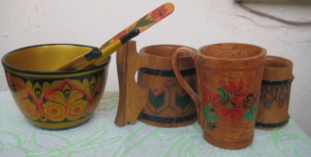 Деревянные ложки кружки миска советские, фотография 1