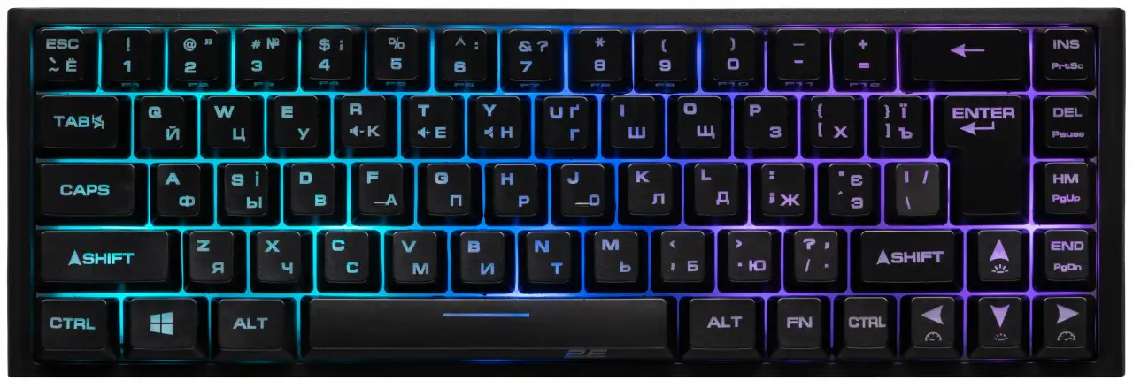 Клавиатура мембранная 2E GAMING KG350 68key, фотография 1