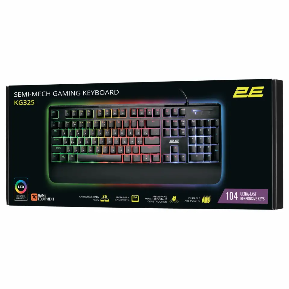 Клавиатура мембранная 2E GAMING KG325 104key, фотография 4