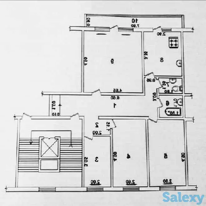 м.Ойбек,Энжел,4-комнатная,90 м²,хор.сост,обстановка, фотография 10